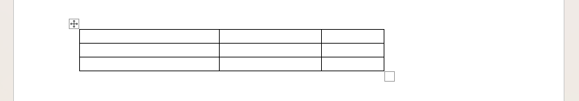Example table not spanning editable area on page in Word